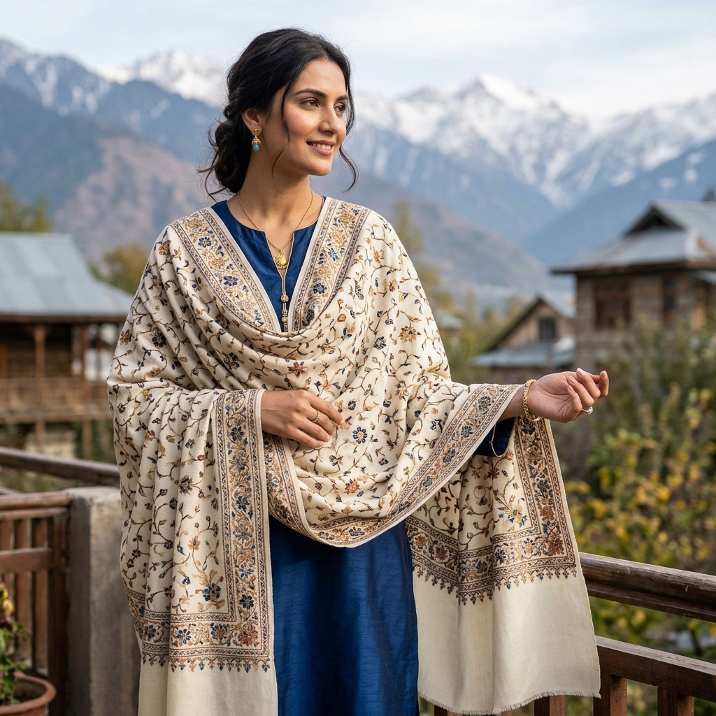 Hand-woven Pashmina Stole 4376